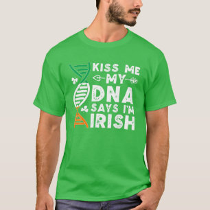Camiseta Divertido besa mi ADN dice que soy irlandés St Pat