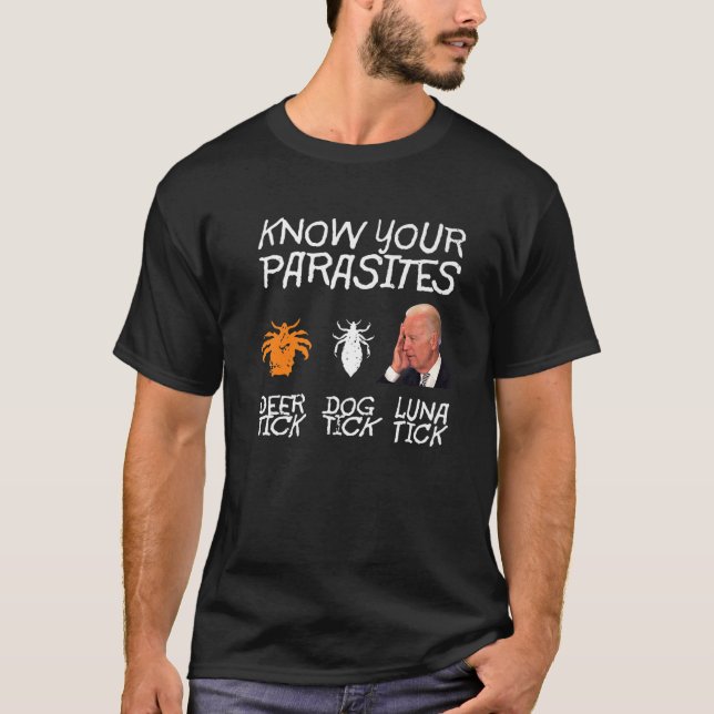 Camiseta Divertido Biden conoce tus parásitos anti Joe Bide (Anverso)