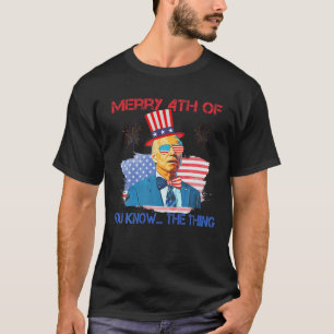 Camiseta Divertido Biden Julio 4 Bandera Estadounidense Fel
