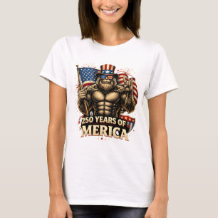 Camiseta Divertido Bigfoot 250 Años Merica Bandera de EE. U