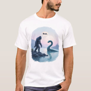 Camiseta Divertido Bigfoot Sasquatch Monstruo del Lago Ness