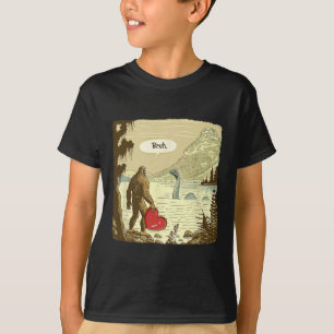 Camiseta Divertido Bigfoot Sasquatch Monstruo del Lago Ness