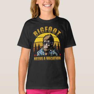 Camiseta Divertido Bigfoot Sasquatch Yeti Vacaciones Campam