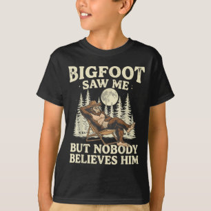 Camiseta Divertido Bigfoot Vio Pero Nadie Cree Retro