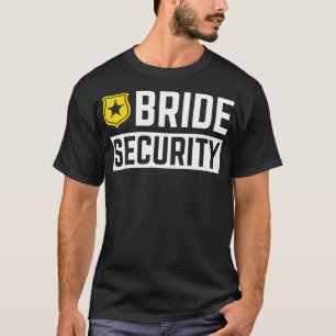 Camiseta Divertido Boda de Novias de Seguridad de Novias