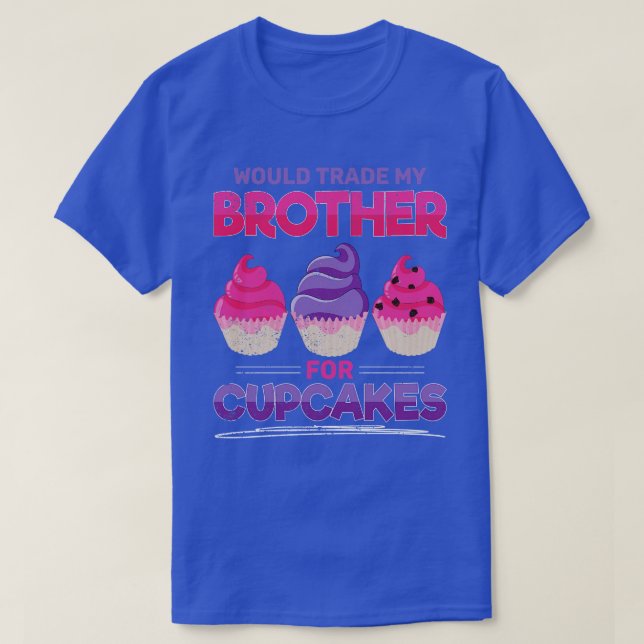 Camiseta Divertido bollo de comida dulce hermano Frosting C (Diseño del anverso)