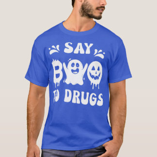 Camiseta Divertido Boo A Las Drogas Halloween Red Ribbon Se