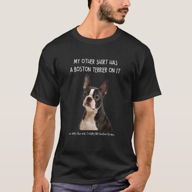 Camiseta Divertido Boston Terrier En Ti Perro Adoptar No Co (Anverso)
