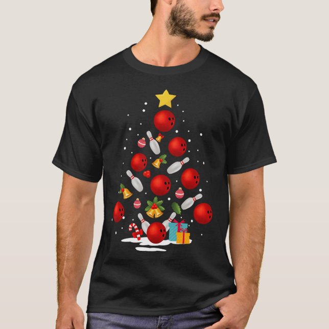 Camiseta Divertido Bowny Tree navideño ilumina regalos de N (Anverso)
