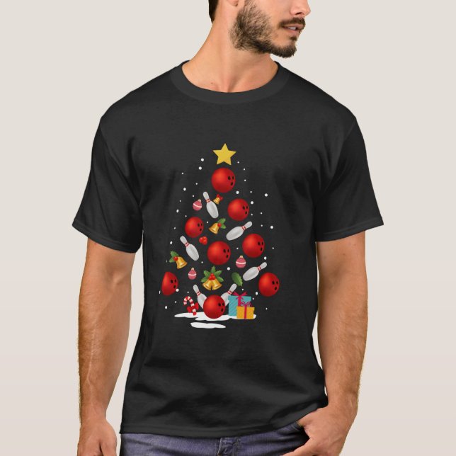 Camiseta Divertido Bowny Tree navideño ilumina regalos de N (Anverso)
