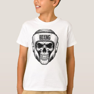 Camiseta Divertido Boxeo Retro Vintage Boxeador Cráneo Para