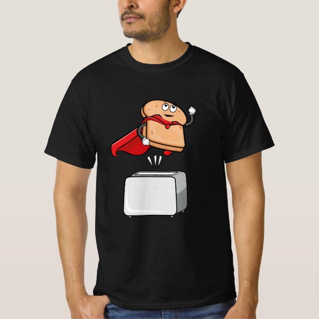 Camiseta Divertido brindis de la tostadora de pan (Anverso)