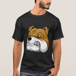 Camiseta Divertido Bulldog Cabeza de perro no