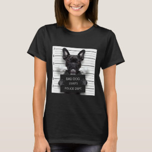 Camiseta Divertido Bulldog francés Mugshot teléfono Bulldog