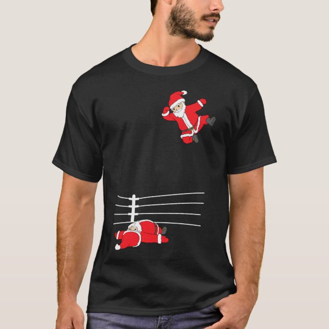Camiseta Divertido Bulldog inglés Perro Árbol Navidades Luc (Anverso)