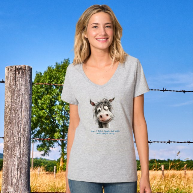 Camiseta Divertido caballo Goofy preocupado (Subido por el creador)