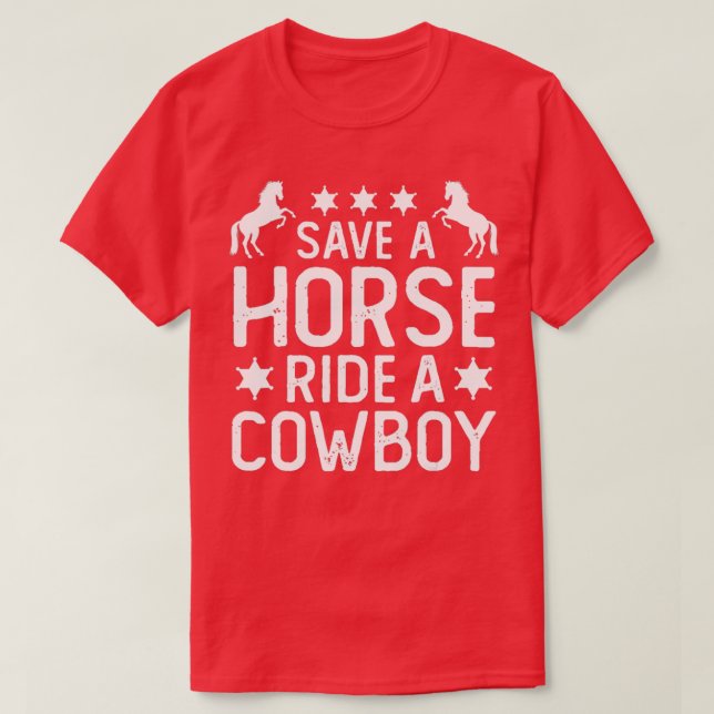 Camiseta Divertido caballo montando Chiste adulto salva un  (Diseño del anverso)