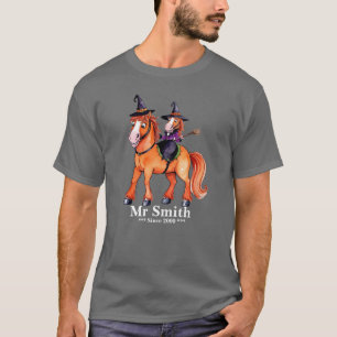 Camiseta Divertido caballo Pareja de Brujas T-Shirt Tri-Ble