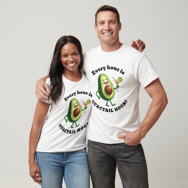 Camiseta Divertido Cada Hora es Hora de Guacmole (Unisexo)