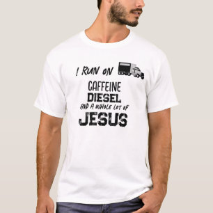 Camiseta DIVERTIDO Camión de Grunge de Caffeína Diésel y Je