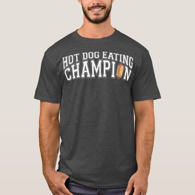 Camiseta Divertido campeón de comida de perro caliente (Anverso)
