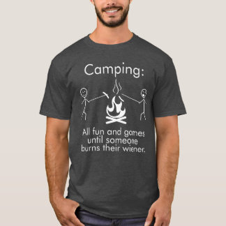 Camiseta Divertido camping con dicho Todo diversión y juego