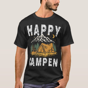 Camiseta Divertido Camping Senderismo Lover Presenta Feliz 