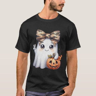 Camiseta Divertido camuflaje de Halloween Camo Ghost Hello