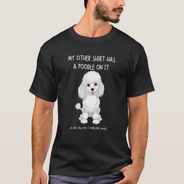 Camiseta Divertido caniche Sobre El Perro Adoptar No Compra (Anverso)