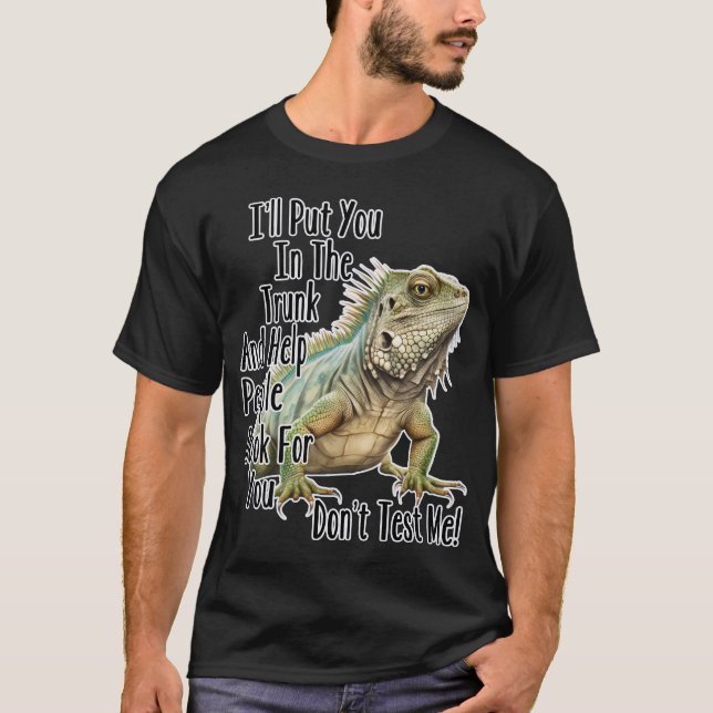 Camiseta Divertido cantante sarcástico de Iguana Lizard (Anverso)