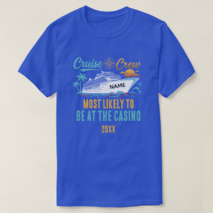 Camiseta Divertido Casino de Crucero Nombre Personalizado M