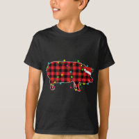 Divertido Cerdo Árbol De Navidad Rojo Pájaros De N