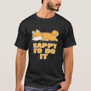 Camiseta Divertido chiba inu Uni Dog Mying Happy Sleeping I