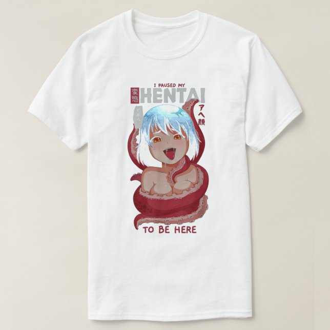 Camiseta Divertido Chica De Anime Que Puse En Pausa Mi Anim (Diseño del anverso)