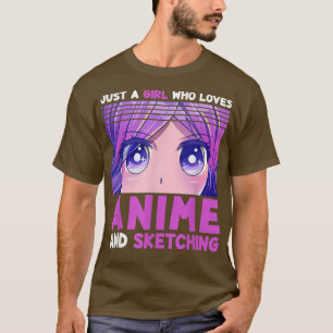 Camiseta Divertido Chica de anime solo un Chica que ama a A