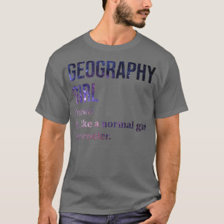 Camiseta Divertido Chica de geografía dice