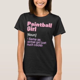 Camiseta Divertido Chica de Paintball Definición Pintballin