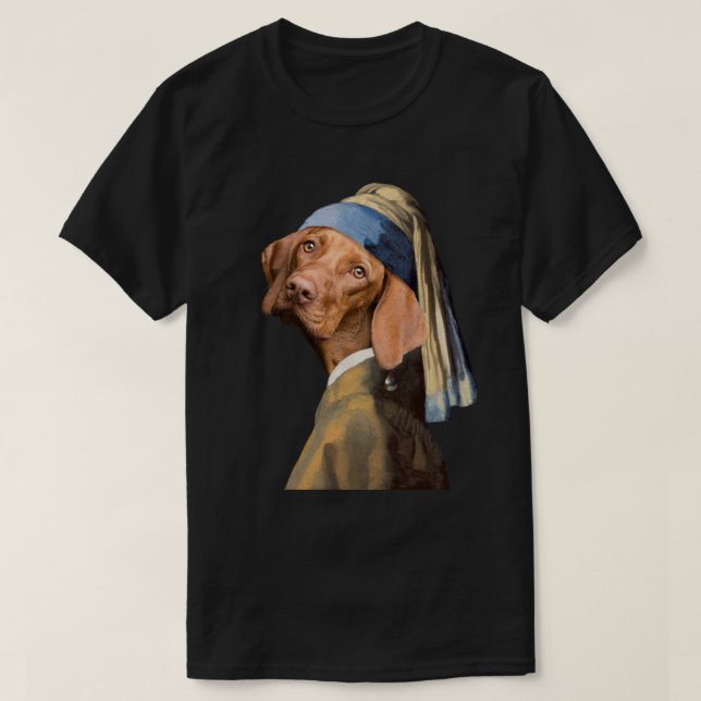 Camiseta Divertido Chica de perro con una parodia de la per (Diseño del anverso)