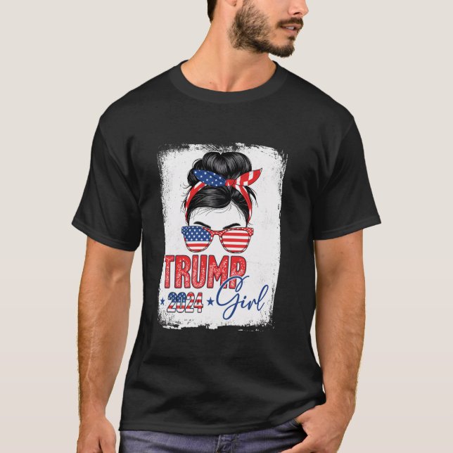 Camiseta Divertido Chica de Trump en las elecciones de 2024 (Anverso)