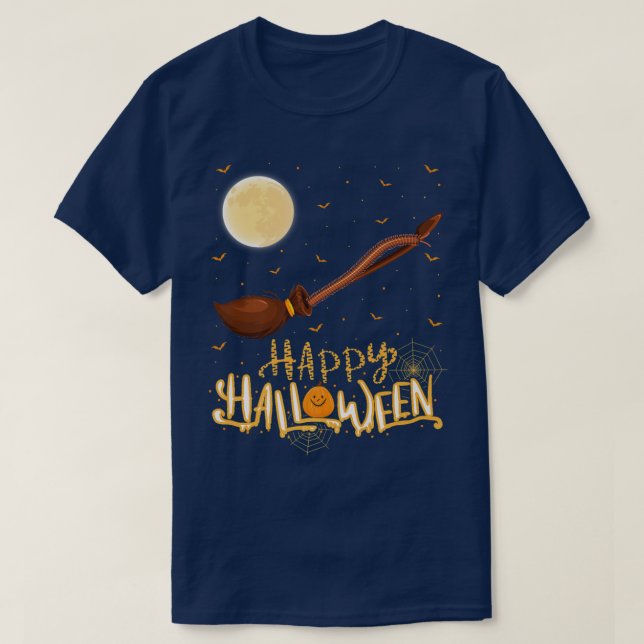Camiseta Divertido Chipmunk Ride Witch Shot Chipmunk Hallow (Diseño del anverso)