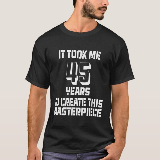 Camiseta Divertido Chiste De 45 Años 45º Regalo De Bolsa De (Anverso)
