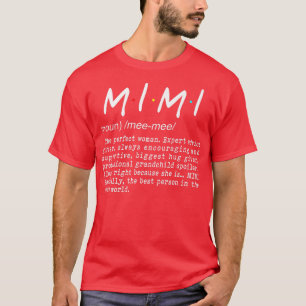 Camiseta Divertido Chiste De Definición Mimi Para La Abuela