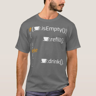 Camiseta Divertido Chiste de programación de café I