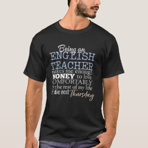 Camiseta Divertido Chiste de salario de profesores de inglé
