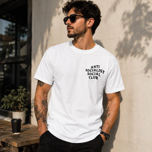 Camiseta Divertido Club Social Antisocialista Socialismo