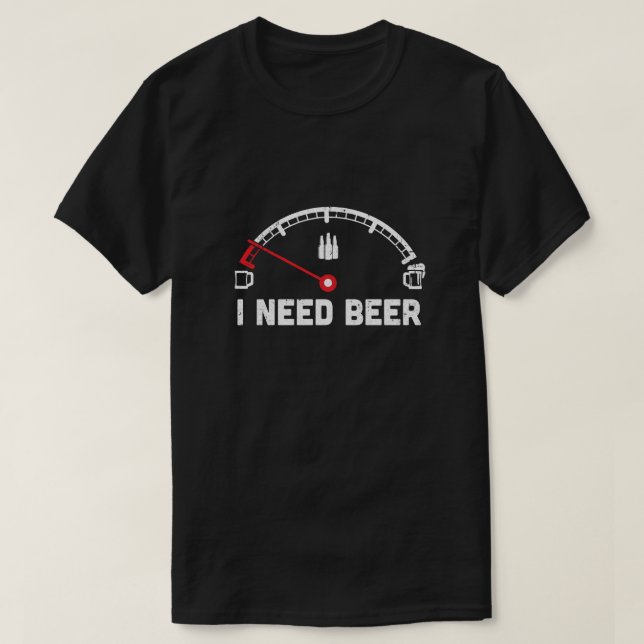 Camiseta Divertido coche que necesito cerveza (Diseño del anverso)