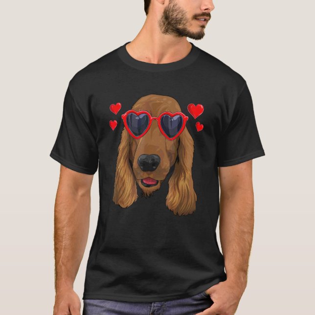 Camiseta Divertido Cocker Inglés Español Perro San Valentín (Anverso)