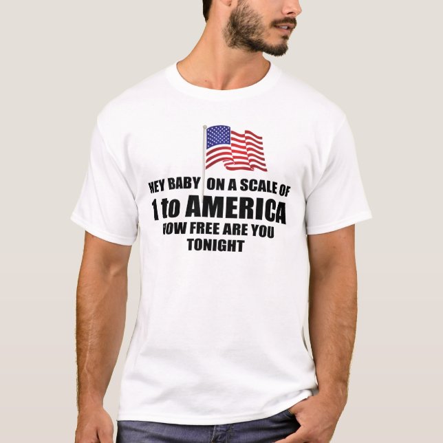 Camiseta Divertido coja la línea, cómo es libre está usted (Anverso)