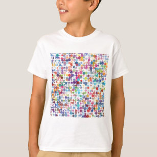 Camiseta Divertido color de agua Rainbow Polka Dot