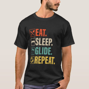 Camiseta Divertido Come Duerme Desliza Repite Paraglider -